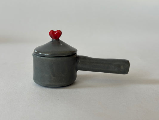 Pot Bowl w/ Heart Handle