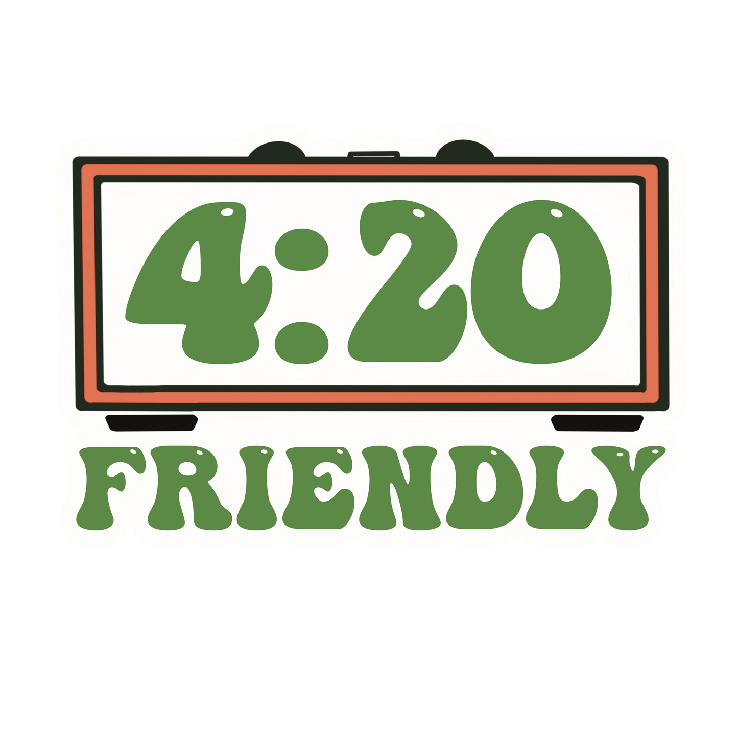 "4:20 Friendly" Clock Sticker