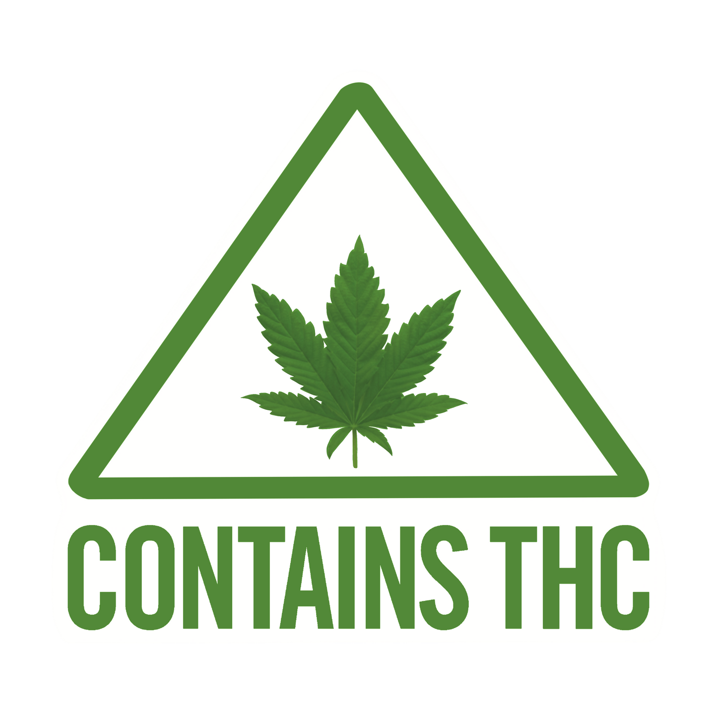 "Contains THC" Sticker (Green)