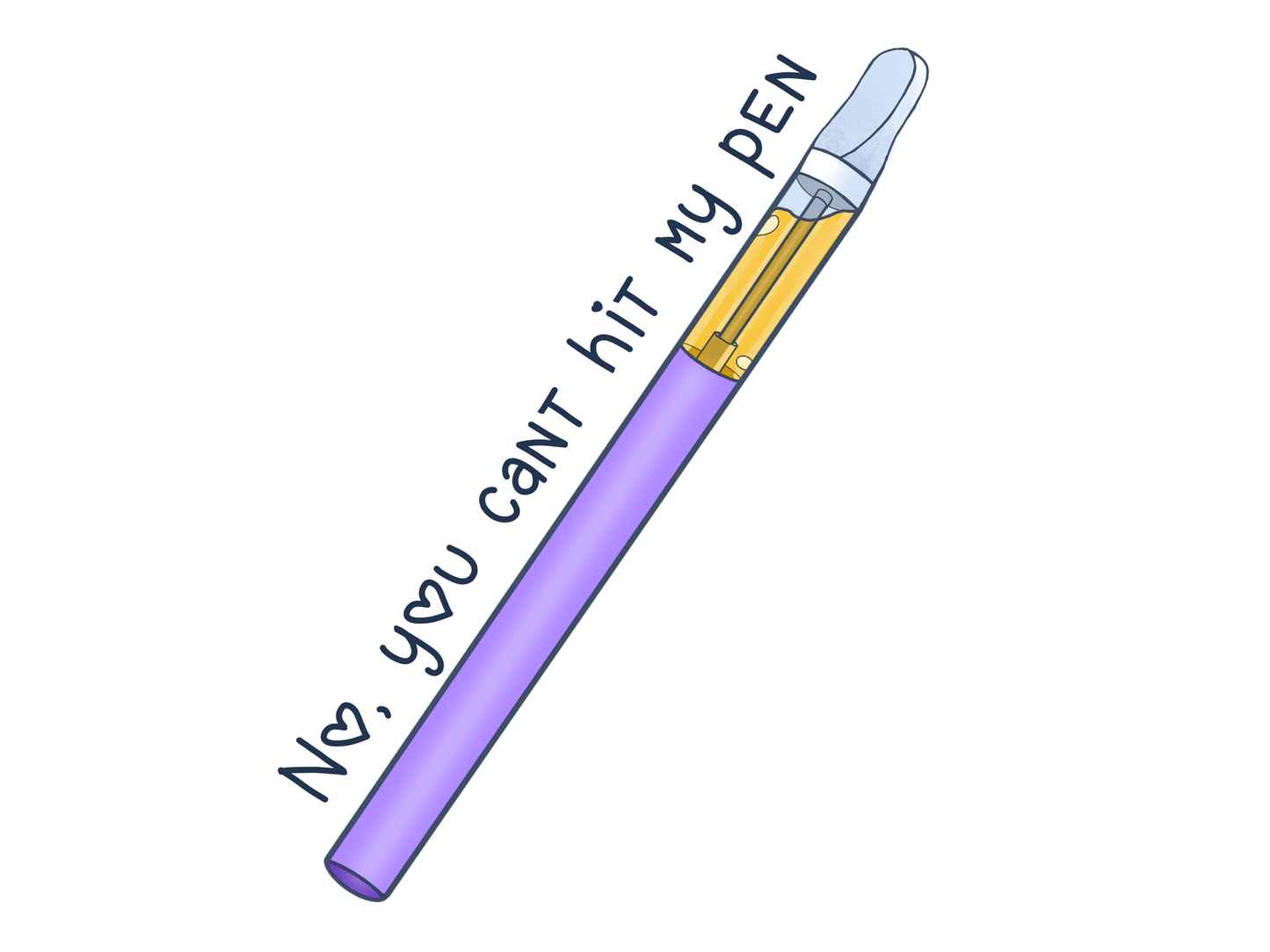 "No, You Can't Hit My Vape" Sticker